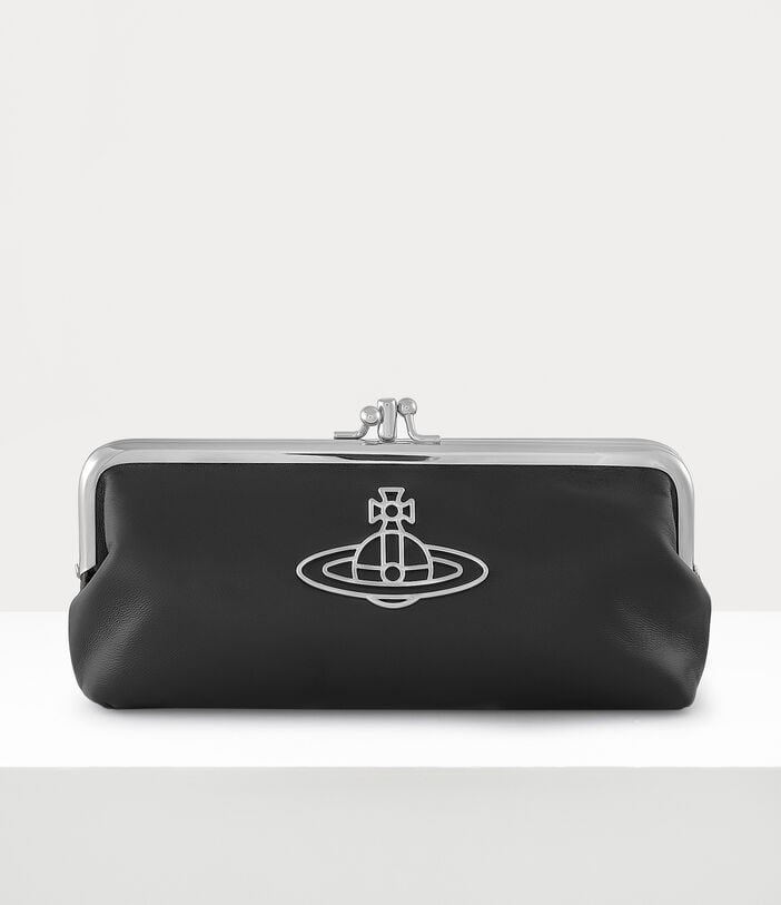 Vivienne Westwood NAPPA THIN LINE ORB FRAME PURSE WITH CHAIN